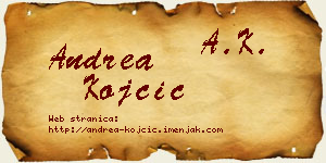 Andrea Kojčić vizit kartica